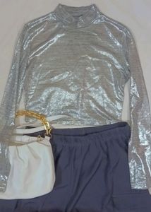 Silver Shimmery Top🎀