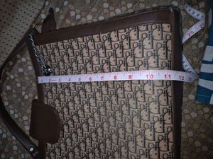 Dior-style patterned tote bag