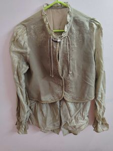 indo western short ruffle kurti