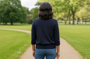 New Navy Blue Cardigan Sweater