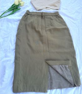 Minimalist Set: Ribbed Tank &amp; Linen Skirt