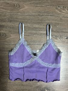 Cute Purple Lace Cami Top
