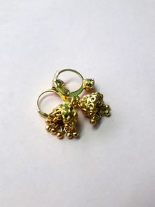 Golden Jhumka Earrings