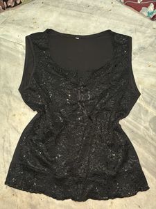 Black Lace Tank Top