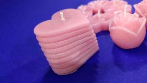 Light Pink Unscented Candles Set