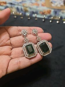 Green Zircon Earring