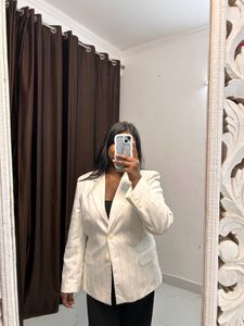 White Stripped Blazer