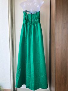Emerald Green Strapless Maxi Dress