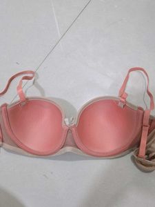 Beige Strapless Bra
