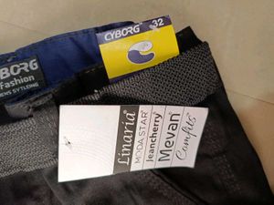 Stylish Black Cargo Pants, 32 Size