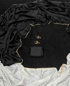 Elegant Black &amp; White Saree