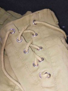 Unique Lace-Up Khaki Pants