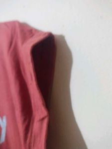 Coral &#34;V Busy&#34; Graphic Tee