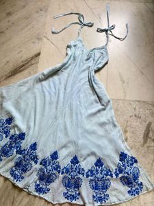 Blue Embroidered Sundress