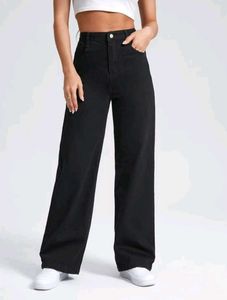Wide Leg Black Jeans