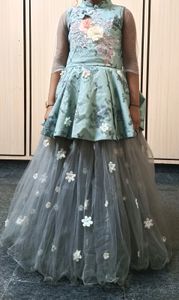 girls party wear Glitter gown