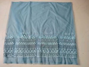 Embroidered Blue Fabric Net 5 Mtr