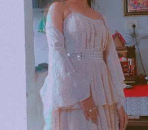 Sleeveless Mirror Work Coctail Dress