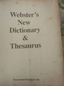 Websters New Dictionary And Thesaurus