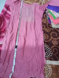 Pink Embroidered Kurti