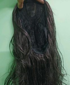 Premium Long Wavy Dark Brown Lace Full Head Wig