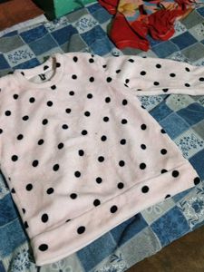 Pink Polka Dot Sweater