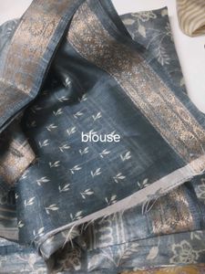 New saree with attached blouse piece 👌