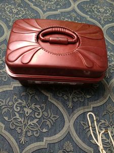 Vintage Maroon Vanity Box