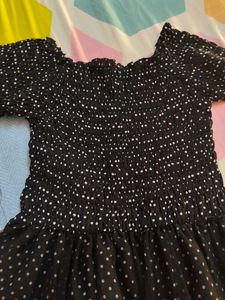Black & White Polka Dot Maxi Dress