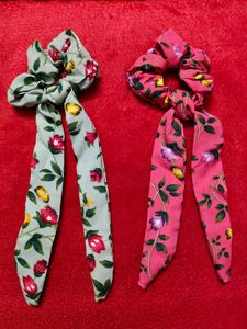 Printed Elastic Hair Scrunchies