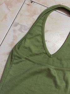 Green Halter Top