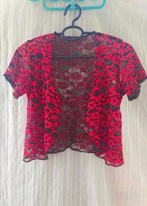 Red Lace Shrug
