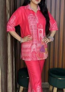 Pink Printed Co-ord Set