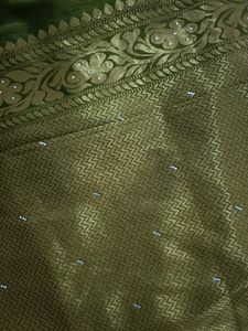 Olive Green Saree