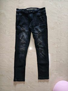 Distressed Dark Wash Jeans
