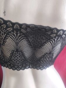 081 - Lace Net Bra Removable Cup