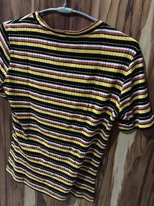 Striped Ribbed Knit Top