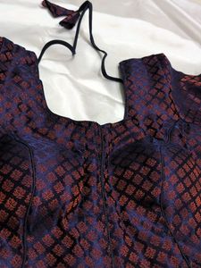 Elegant Ethnic Blouse Royal Blue Very Deep Color