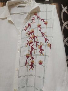 White Collared Kurta