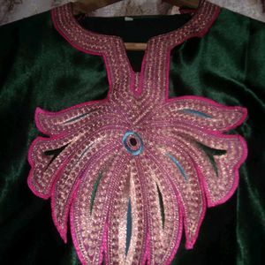 Art Silk Green Pakistani Suit