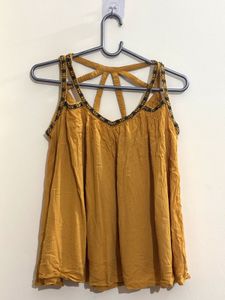 Buy Anyone Mustard Tank and lavender Top