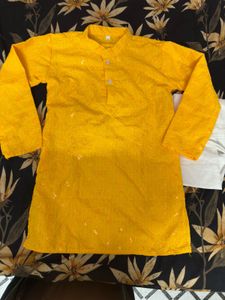 Yellow Embroidered Kurta