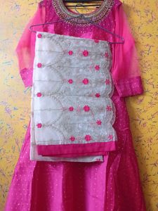 One Piece Gown With Dupatta