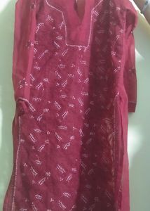 Chikankari Lucknowi Kurti With Payjama