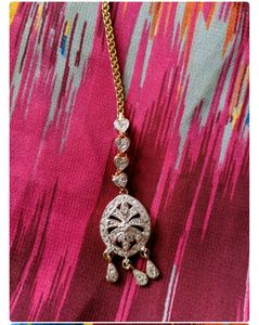 Combo of Maangtika beads pink, ad mangtika