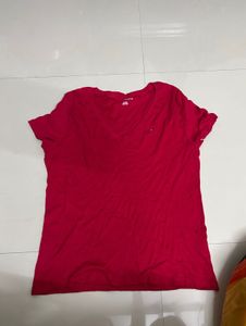 Red Tommy Hilfiger Tee