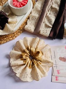 Lace Ruffle Scrunchie