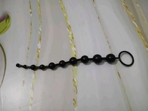 Black Silicone Graduated Beaded Toy