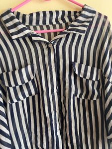 Striped Sheer Blouse