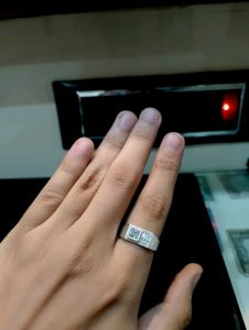 Diamond Ring Pure Silver